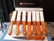 KuchenStolz 8 Piece Steak Knife Set Stainless Steel Wood Handles New Open Box