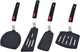 Silicone Spatula Turner Set of 4, Wiztoynia 600&deg;F Heat Resistant 1, Black 