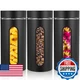 Mimorou 3 Pcs Stainless Steel Canister Set Glass Windows Kitchen Storage Jars Si