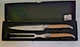 French Home Laguiole Olive Wood Carving Knife and Fork Set