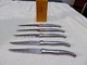 Jean Dubost Laguiole 5pc Steak Knife Block Set - Stainless Steel Knives- France