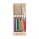 6x Laguiole Silhouette Steak Knife Set Stainless Steel Multicolour Gift Box
