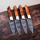 CUSTOM MADE FORGED DAMASCUS STEEL CHEF STEAK KNIFE SET KITCHEN KNIVES 2719