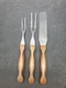 Vintage No. 28 CUTCO Icing Spatula Brown Wood Handle + No.26 & No.27 Forks, USA