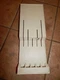 VTG CUTCO  BEIGE PLASTIC  WALL HOLDER, RACK 5 - SLOT MODEL # 1742