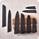 Pack Black Kitchen Knife Sheaths, Plastic Blade Guards for 8'' 5'' 3.5'' Chef