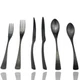 JASHII 18/10 Stainless Steel 24 Piece Matte Black 24pcs/4-set, 24pcs/4-set 