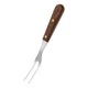 HIC Kitchen Stainless Steel Granny Fork 8 Inch Durable Walnut Handle