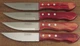 TRAMONTINA Jumbo Porterhouse Steak Knife Set of 4 Stainless Brazil 5" Serrated