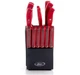 Oster Evansville Knives Set 14 Piece Red Hardwood Storage Block Stainless Steel