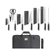 Cangshan HELENA Series German Steel Forged BBQ Knife Set (Black, 9-Piece Bag ...