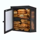 Furshus Corner Bread Box Double Layer Bamboo Kitchen Countertop Storage Black