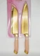 PARIS HILTON 2 PIECE CUTLERY KNIFE SET - 8" Chef Knife & 7" Santoku Knife - NEW