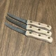 Lot of 3 Chicago Cutlery Walnut Handle 103S Steak Knives 4.5 inches 