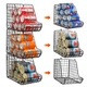 X-cosrack Stackable Can Organizer Pantry 3-Pack Metal Wire Beverage Dispenser St