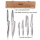 Hecef&reg; Kitchen Knife Set 5Pcs Stonewashed Chef Knife Cutlery Set Dishwasher Safe