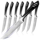 Steak Knives Set of 8 Serrated Stainless Steel Dishwasher Safe Bellemain