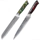 2x TURWHO 8in Kitchen Slicing Bread Knife Japanese VG10 Damascus Steel Knife Set