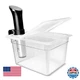 Everie Sous Vide Container 12 Quarts with Universal Collapsible Hinged Lid, Comp