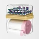 ZZWILLB 2-in-1 Trash Bag Dispenser & Laundry/Dishwasher Pods Container, Clear Ac