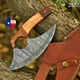 CUSTOM MADE HAND FORGED DAMASCUS STEEL BLADE ALASKAN CHEF'S ULU KNIFE 2557