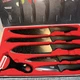 new Kunsion 6 PCS Knife Set Stainless Steel Kitchen Knife Set Chefs Variety 