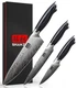 SHAN ZU 3PCS Kitchen Knife Set High Carbon Steel Ultra Sharp Japanese Knives Set