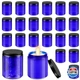 Lallisa 32x 8oz Cobalt Blue Glass Jars w/ Black Metal Lids Round Small Cosmetic