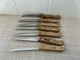 Vintage Chicago Cutlery #6K14M Wood Handle Kitchen Knife Lot 7pc Pre-owned