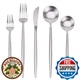 SHARECOOK 20-Piece Stainless Steel Satin Finish Flatware Set Service for 4 Kitch