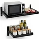 Wall Mount Shelf Rack Expandable for Microwave Oven Kitchen Home Adjustable S...
