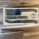 Laguiole France Jean Dubost 3 Piece Cheese Knife Set Copper Open Box