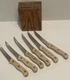 Vintage Chicago Cutlery Set of 6  103S Steakhouse Steak Knives W Block 🌺🌺