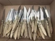 Lot 50 Vintage Bloomfield 3925 Steak Knives Japan Stainless Wood Handle Serrated