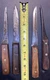 Vintage (4) Old Knife Lot Stewart's, Tru Edge, Dexter 1376, One Marked G 217