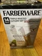 Farberware 14pc Triple Rivet Knife Block Set White W Edgekeeper Sharper-opened