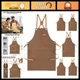 6 Pack Chef Aprons for Men & Women - Cross Back, Pockets, Cotton Canvas, Kitchen
