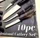 NEW Vintage Shappu 2000 10 Pc Knife Set 1998 Stainless Steel Dishwasher Safe