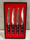 TUO Black Hawk Set 5'' - Professional Kitchen Steak Knives Set of 4 - BLACK