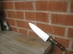 1980s Vtg 8" Blade KANSAS CITY 14404 ** Hollow Ground Stainless Chef Knife JAPAN