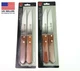 Steak Knife Set of 4 stainless steel blade wood handle Royal Norfolk NEW