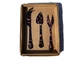 Thirstystone Marble-Look Cheese Fork Knife & Spade Set of 3