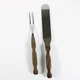 Vintage Cutco Fork No. 26 & No. 28 Spreader Brown Wood Handle