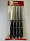 SUNBEAM STEAK KNIVES - 4 PIECE SET  WITH RIVETED STAINLESS STEEL SERRATED BLADES