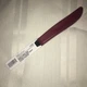 PAMPERED CHEF NEW #1257 PARING KNIFE CRANBERRY HANDLE  STAINLESS BLADE SLICE CUT