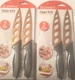 2X - Bridgeland Copper Knife 4- 9" No-Sharpening Stainless Steel Kitchen K24