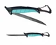 Toadfish Stowaway Folding Filet Knife 7" With Carabiner and Raised Rubber Grip