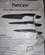 Hecef&reg; 3PCS Ceramic Knife Set Ultra Sharp NonStick Blade Chef Knife Paring Knife