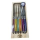 Laguiole Jean Dubost 6-Piece Steak Knife Set, Multicolored