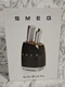 Smeg KBSF01BL 7pc Knife Block Set Black w/ Stainless Steel Handles